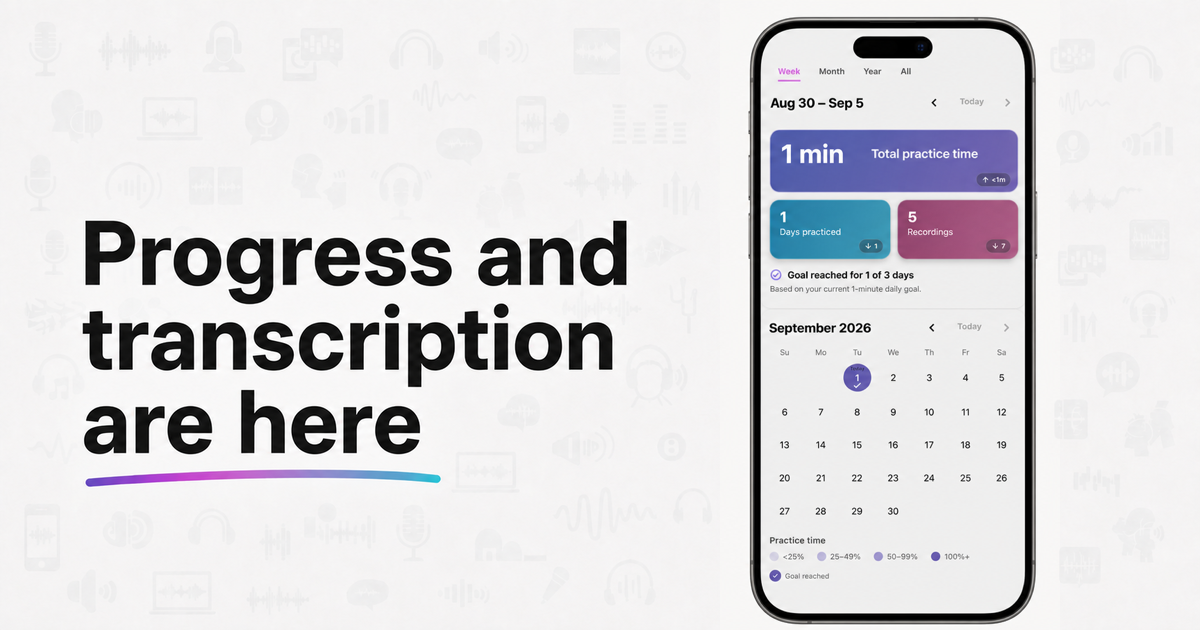Progress Tracking and Transcription Are Here
